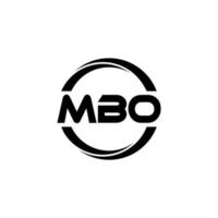 MBO letter logo design in illustration. Vector logo, calligraphy designs for logo, Poster, Invitation, etc.