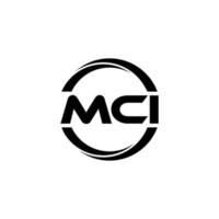 MCI letter logo design in illustration. Vector logo, calligraphy designs for logo, Poster, Invitation, etc.