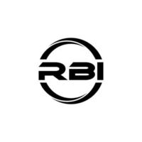 RBI letter logo design in illustration. Vector logo, calligraphy designs for logo, Poster, Invitation, etc.