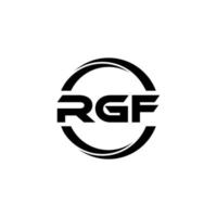 diseño de logotipo de letra rgf en ilustración. logotipo vectorial, diseños de caligrafía para logotipo, afiche, invitación, etc. vector