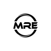 MRE letter logo design in illustration. Vector logo, calligraphy designs for logo, Poster, Invitation, etc.