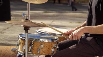 playing drums in a beautiful sunny day video