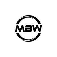 diseño del logotipo de la letra mbw en la ilustración. logotipo vectorial, diseños de caligrafía para logotipo, afiche, invitación, etc. vector