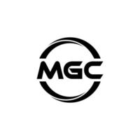 MGC letter logo design in illustration. Vector logo, calligraphy designs for logo, Poster, Invitation, etc.