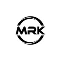 MRK letter logo design in illustration. Vector logo, calligraphy designs for logo, Poster, Invitation, etc.