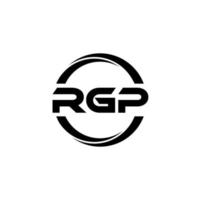 diseño de logotipo de letra rgp en ilustración. logotipo vectorial, diseños de caligrafía para logotipo, afiche, invitación, etc. vector