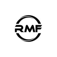 RMF letter logo design in illustration. Vector logo, calligraphy designs for logo, Poster, Invitation, etc.