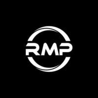 RMP letter logo design in illustration. Vector logo, calligraphy designs for logo, Poster, Invitation, etc.