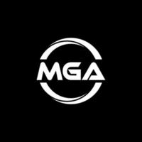 MGA letter logo design in illustration. Vector logo, calligraphy designs for logo, Poster, Invitation, etc.