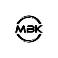 diseño de logotipo de letra mbk en ilustración. logotipo vectorial, diseños de caligrafía para logotipo, afiche, invitación, etc. vector