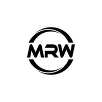 diseño del logotipo de la letra mrw en la ilustración. logotipo vectorial, diseños de caligrafía para logotipo, afiche, invitación, etc. vector