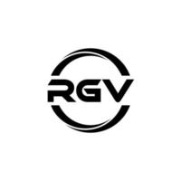 RGV letter logo design in illustration. Vector logo, calligraphy designs for logo, Poster, Invitation, etc.