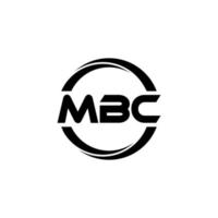 MBC letter logo design in illustration. Vector logo, calligraphy designs for logo, Poster, Invitation, etc.