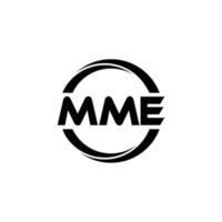 MME letter logo design in illustration. Vector logo, calligraphy designs for logo, Poster, Invitation, etc.
