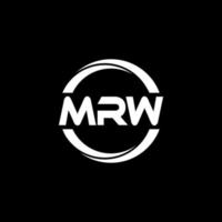 diseño del logotipo de la letra mrw en la ilustración. logotipo vectorial, diseños de caligrafía para logotipo, afiche, invitación, etc. vector
