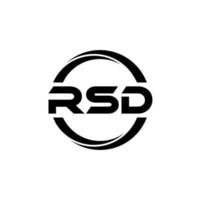 RSD letter logo design in illustration. Vector logo, calligraphy designs for logo, Poster, Invitation, etc.
