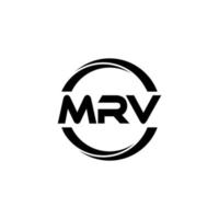 MRV letter logo design in illustration. Vector logo, calligraphy designs for logo, Poster, Invitation, etc.