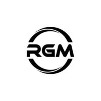 diseño de logotipo de letra rgm en ilustración. logotipo vectorial, diseños de caligrafía para logotipo, afiche, invitación, etc. vector