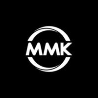 diseño de logotipo de letra mmk en ilustración. logotipo vectorial, diseños de caligrafía para logotipo, afiche, invitación, etc. vector