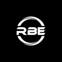 diseño del logotipo de la letra rbe en la ilustración. logotipo vectorial, diseños de caligrafía para logotipo, afiche, invitación, etc. vector