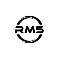 RMS letter logo design in illustration. Vector logo, calligraphy designs for logo, Poster, Invitation, etc.