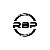 diseño del logotipo de la letra rbp en la ilustración. logotipo vectorial, diseños de caligrafía para logotipo, afiche, invitación, etc. vector