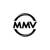 MMV letter logo design in illustration. Vector logo, calligraphy designs for logo, Poster, Invitation, etc.