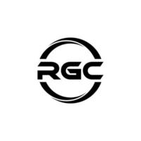 RGC letter logo design in illustration. Vector logo, calligraphy designs for logo, Poster, Invitation, etc.