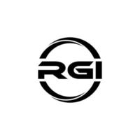 RGI letter logo design in illustration. Vector logo, calligraphy designs for logo, Poster, Invitation, etc.