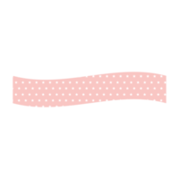 Pastel ribbons in different styles. masking tape, banner. png