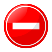 red stop sign, no sign icon. png