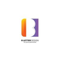 letter b design abstract logo symbol template vector