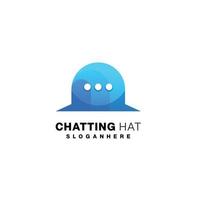 hat message logo illustration design style gradient color vector