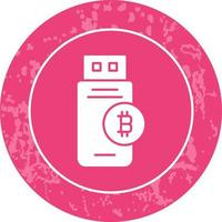 Bitcoin Usb Device Vector Icon