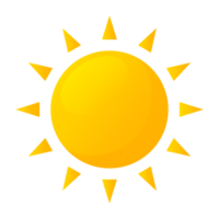 ícone de sol amarelo. png