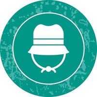 icono de vector de sombrero de camping