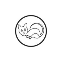 icono de ilustración de logotipo de gato vector