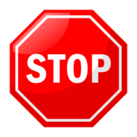 red stop sign, no sign icon. png