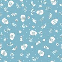 Lovely easter seamless pattern, cute doodle eggs, great for textiles, banners, wallpaper, wrapping vector