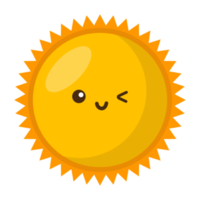 icône de soleil kawaii. png