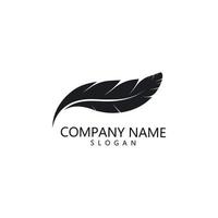 feather logo vector template