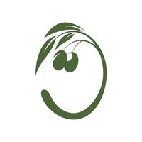 plantilla de logotipo de oliva vector