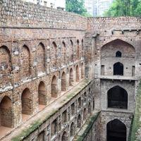 Agrasen Ki Baoli Step Well situated in the middle of Connaught placed New Delhi India, Old Ancient archaeology Construction photo