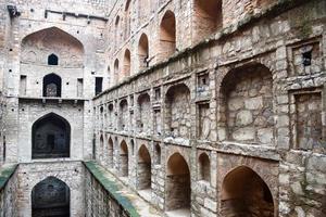 Agrasen Ki Baoli Step Well situated in the middle of Connaught placed New Delhi India, Old Ancient archaeology Construction photo