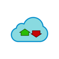 Icon of upload and download cloud. png