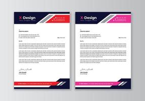 Modern Business Letterhead in Abstract Design vector