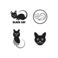 Cat logo illustration icon vector