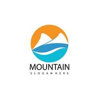 logotipo de icono de montaña vector