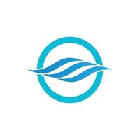 logo de onda de agua vector