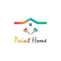 logotipo de la casa de pintura vector